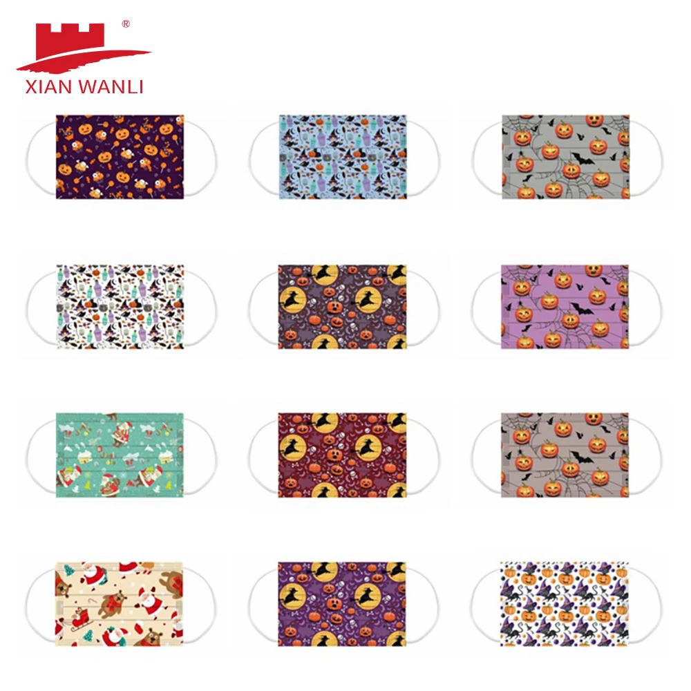 HUBEI WANLI Maske za lice ispisane na temu zimskih praznika na akciji!